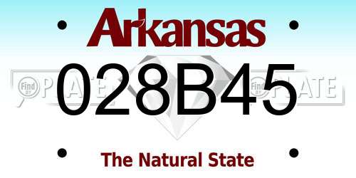 028B45 Arkansas License Plate