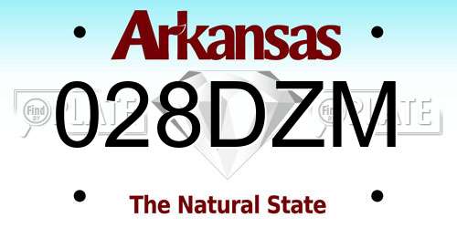 028DZM Arkansas License Plate