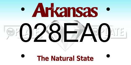 028EA0 Arkansas License Plate