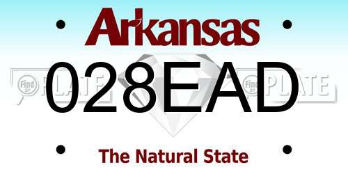 028EAD Arkansas License Plate
