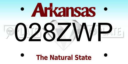 028ZWP Arkansas License Plate