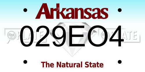 029EO4 Arkansas License Plate