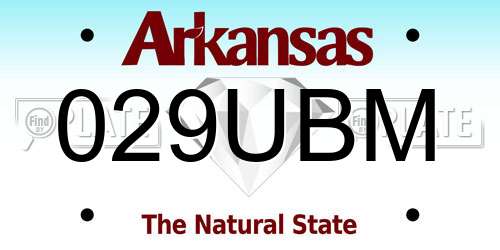 029UBM Arkansas License Plate
