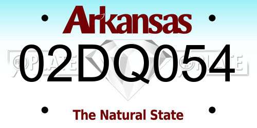 02DQ054 Arkansas License Plate