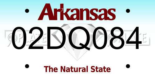 02DQ084 Arkansas License Plate