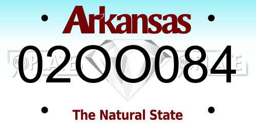 02OO084 Arkansas License Plate