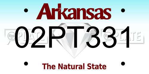 02PT331 Arkansas License Plate