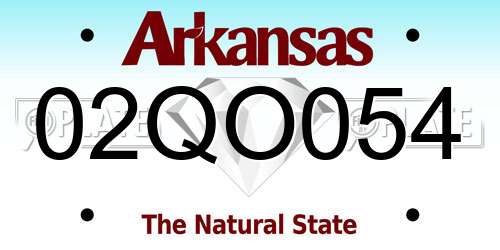 02QO054 Arkansas License Plate
