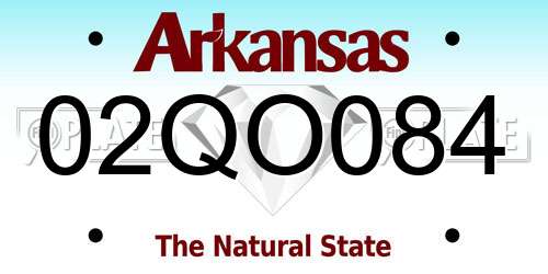 02QO084 Arkansas License Plate