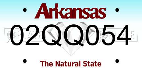 02QQ054 Arkansas License Plate