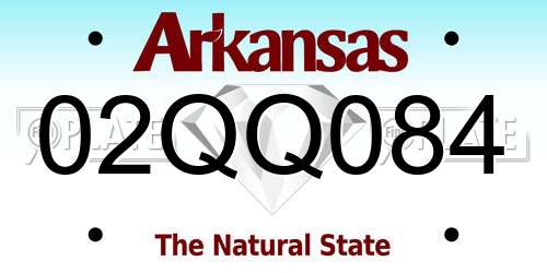 02QQ084 Arkansas License Plate