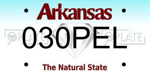 030PEL Arkansas License Plate