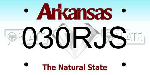 030RJS Arkansas License Plate