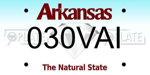 030VAI Arkansas License Plate