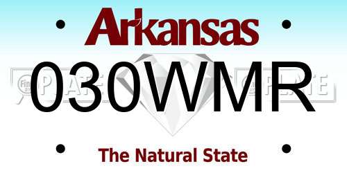 030WMR Arkansas License Plate