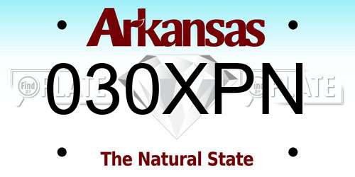 030XPN Arkansas License Plate