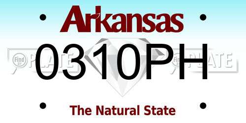 0310PH Arkansas License Plate