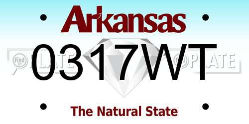 0317WT Arkansas License Plate
