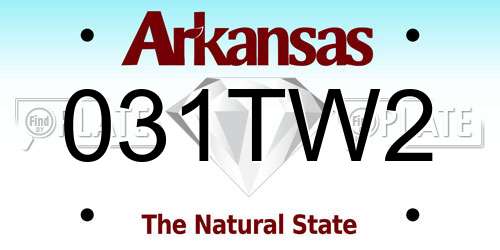 031TW2 Arkansas License Plate