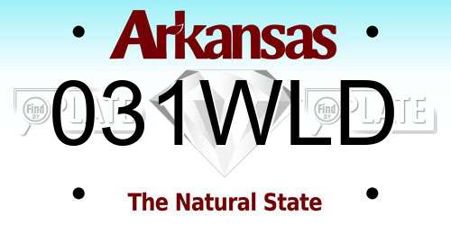 031WLD Arkansas License Plate