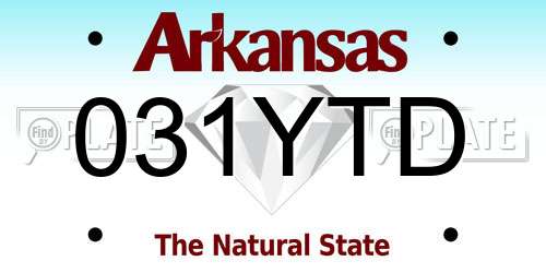 031YTD Arkansas License Plate