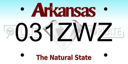 031ZWZ Arkansas License Plate