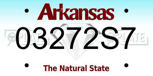03272S7 Arkansas License Plate