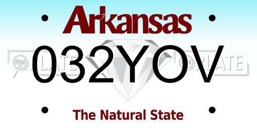 032YOV Arkansas License Plate