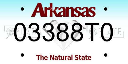 03388T0 Arkansas License Plate