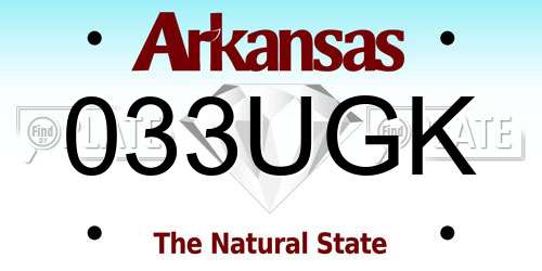 033UGK Arkansas License Plate