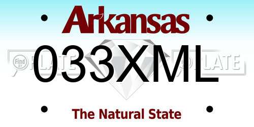 033XML Arkansas License Plate