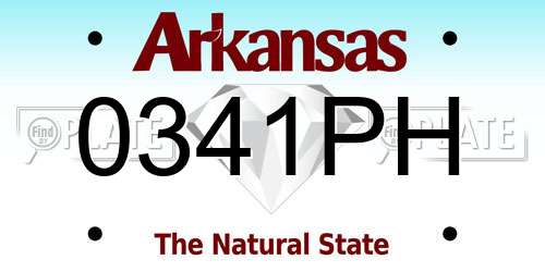 0341PH Arkansas License Plate