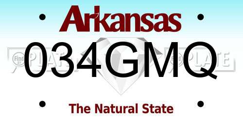 034GMQ Arkansas License Plate