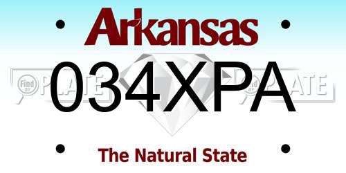 034XPA Arkansas License Plate
