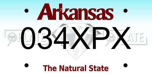 034XPX Arkansas License Plate