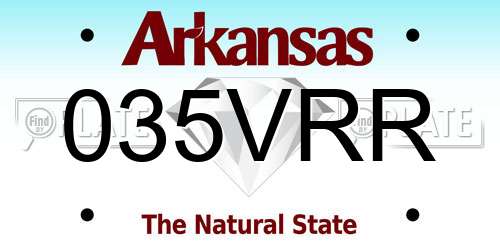 035VRR Arkansas License Plate