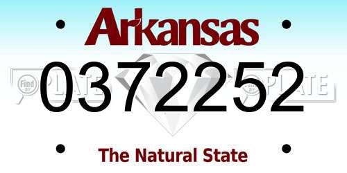 0372252 Arkansas License Plate