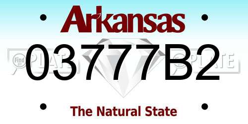 03777B2 Arkansas License Plate