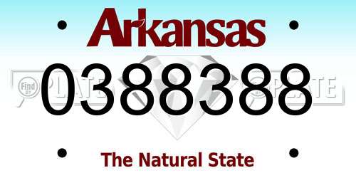 0388388 Arkansas License Plate