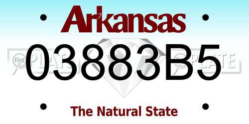 03883B5 Arkansas License Plate