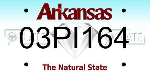 03PI164 Arkansas License Plate