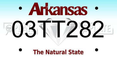 03TT282 Arkansas License Plate