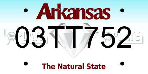 03TT752 Arkansas License Plate