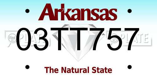 03TT757 Arkansas License Plate