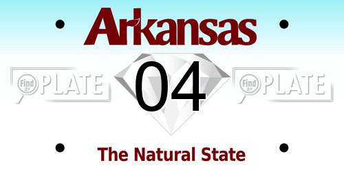 04 Arkansas License Plate