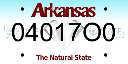 04017O0 Arkansas License Plate