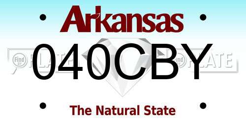 040CBY Arkansas License Plate