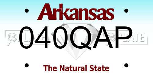 040QAP Arkansas License Plate