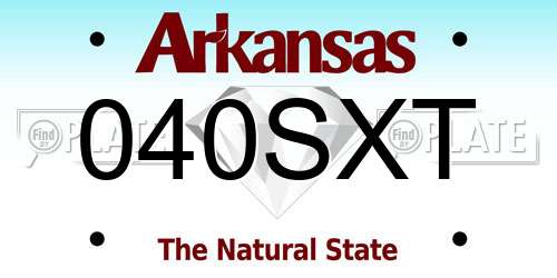 040SXT Arkansas License Plate