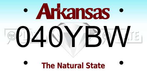 040YBW Arkansas License Plate